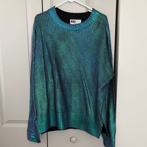 Beach Riot Callie Iridescent Teal Sweater